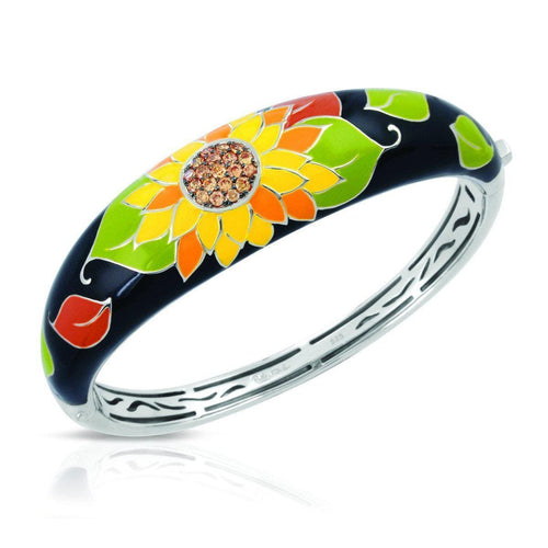 Sunflower Black Bangle-Belle Etoile-Renee Taylor Gallery