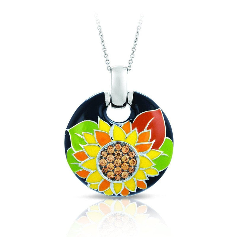 Sunflower Black Pendant-Belle Etoile-Renee Taylor Gallery