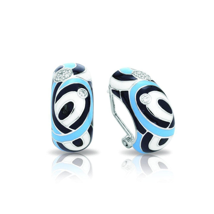 Vortice Black and Blue Earrings-Belle Etoile-Renee Taylor Gallery
