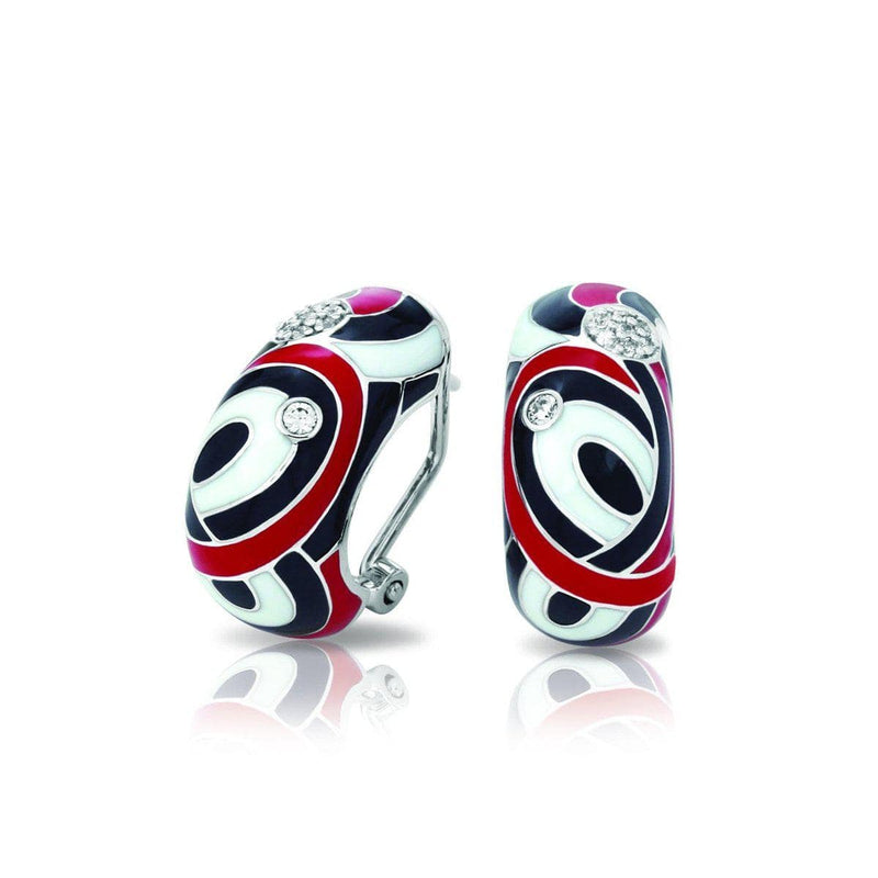 Vortice Black and Red Earrings-Belle Etoile-Renee Taylor Gallery