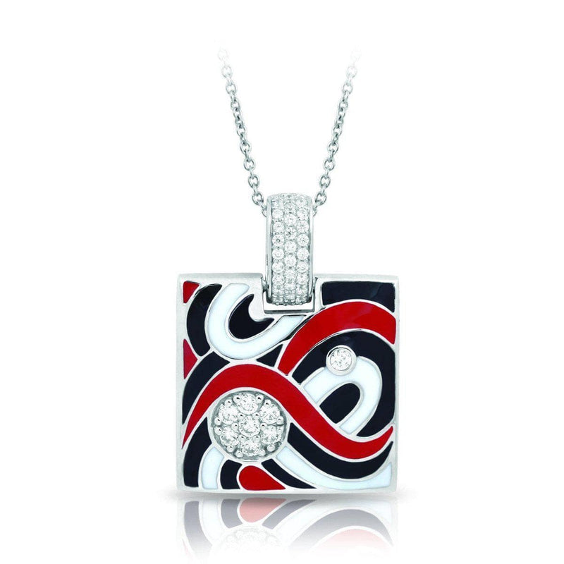Vortice Black and Red Pendant-Belle Etoile-Renee Taylor Gallery