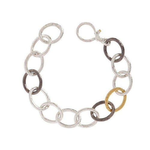 Hoopla Sterling Silver Bracelet - CHB220-1410-OV-MXM-3-GURHAN-Renee Taylor Gallery
