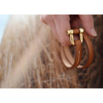 Gold Plated Leather Bracelet - B0021 ORC-CXC-Renee Taylor Gallery