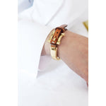 Gold Plated Leather Bracelet - B0055 ORC00-CXC-Renee Taylor Gallery