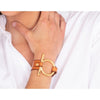 Gold Plated Leather Bracelet - B0094 ORC00-CXC-Renee Taylor Gallery