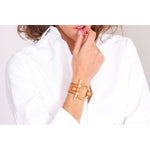 Gold Plated Leather Bracelet - B0094 ORC00-CXC-Renee Taylor Gallery