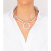 Sterling Silver Plated Leather Necklace - N0067 MCA00-CXC-Renee Taylor Gallery