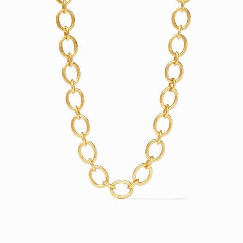 Catalina Small Link Gold Pearl Necklace-Julie Vos-Renee Taylor Gallery