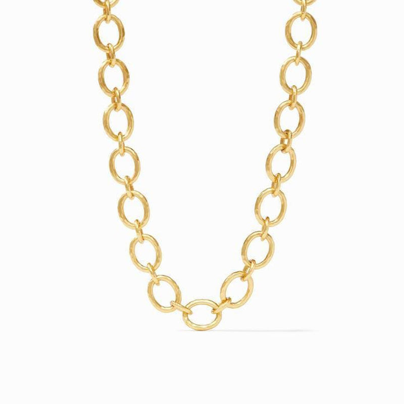 Catalina Small Link Gold Pearl Necklace-Julie Vos-Renee Taylor Gallery