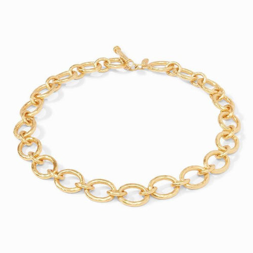 Catalina Small Link Gold Pearl Necklace - N309GPL00-Julie Vos-Renee Taylor Gallery