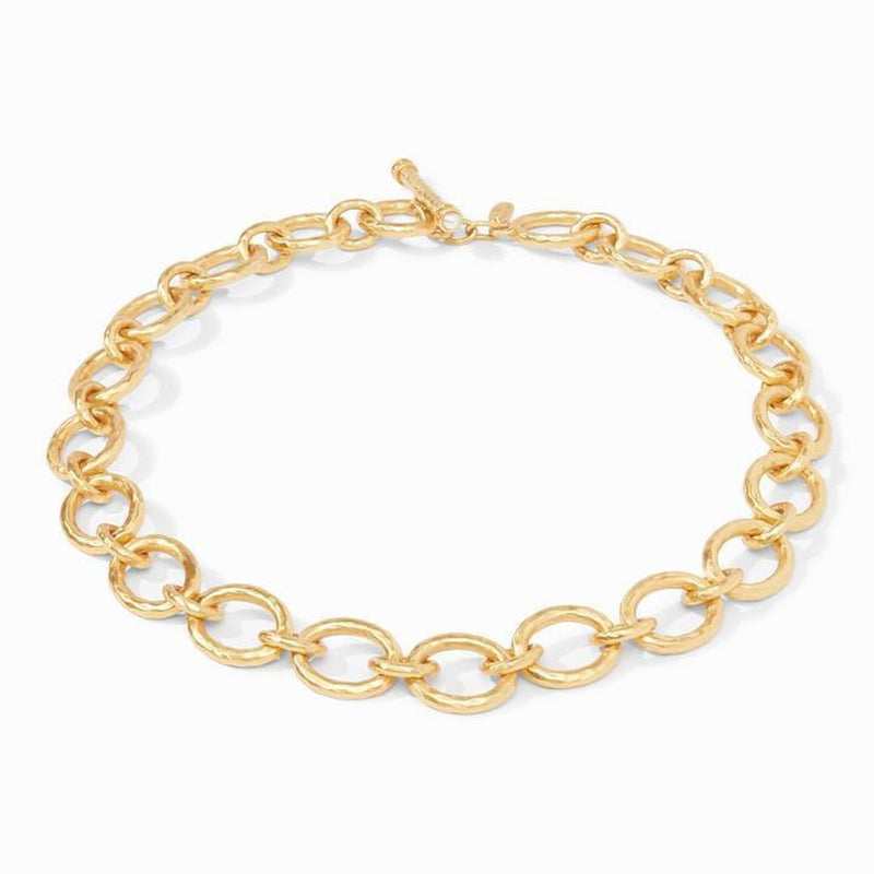 Catalina Small Link Gold Pearl Necklace - N309GPL00-Julie Vos-Renee Taylor Gallery