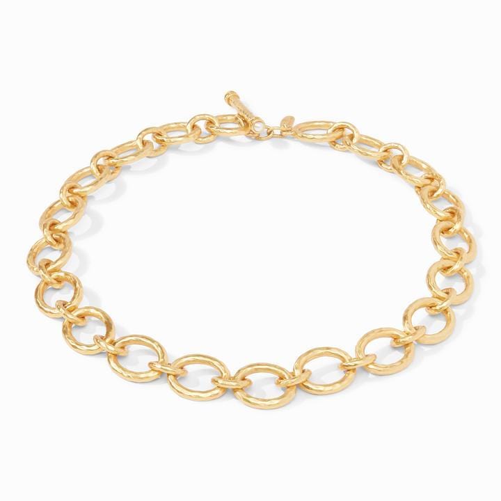 Catalina Small Link Gold Pearl Necklace-Julie Vos-Renee Taylor Gallery