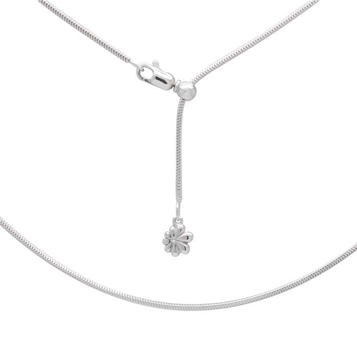 Sterling Silver 21" Adjustable 1.2mm Snake Chain-Marahlago Larimar-Renee Taylor Gallery