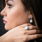 Del Mar Earrings - Edelm00-00-Marahlago Larimar-Renee Taylor Gallery