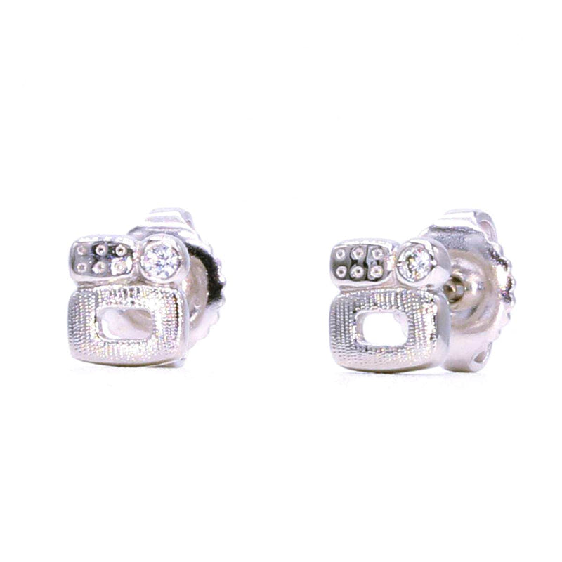 Platinum Little Windows Diamond Stud Earring - E-170PD-Alex Sepkus-Renee Taylor Gallery