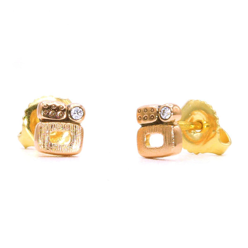 18K Little Windows Diamond Stud Earrings - E-170RD-Alex Sepkus-Renee Taylor Gallery