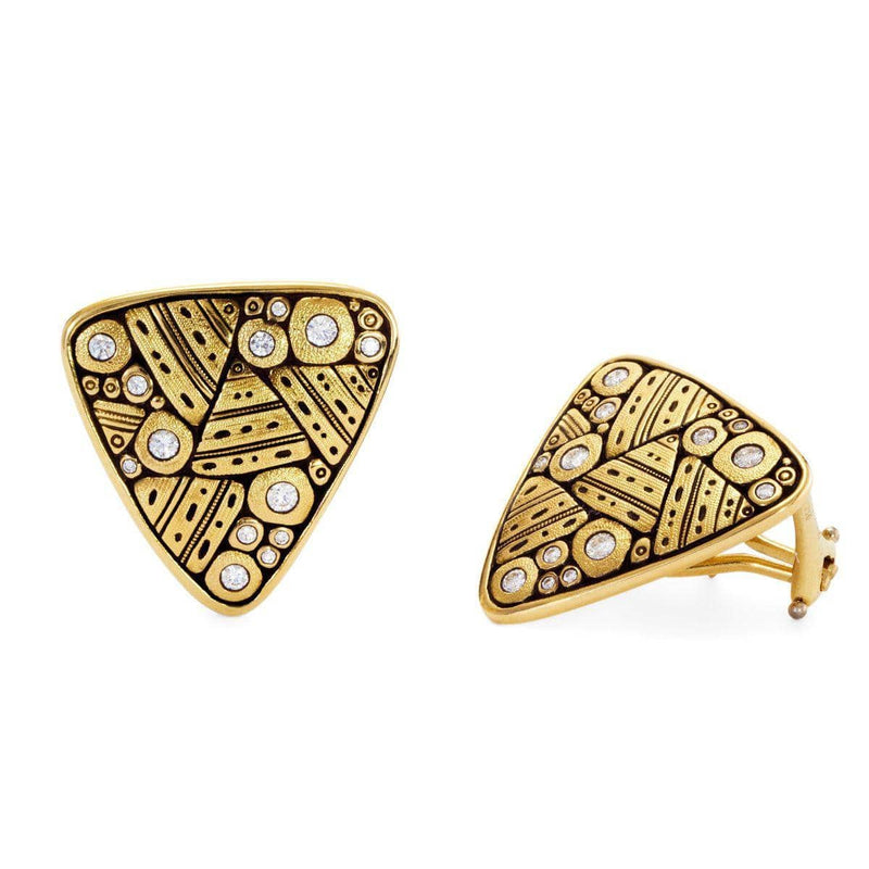18K Paved Garden Diamond Earrings - E-188D-Alex Sepkus-Renee Taylor Gallery