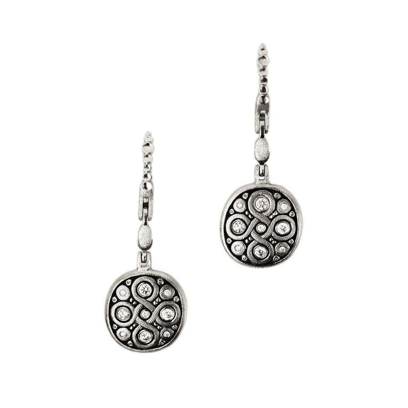 Platinum Celtic Spring Diamond Earrings - E-195PD-Alex Sepkus-Renee Taylor Gallery