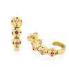 18K Flora Pink Mix Sapphire Earrings - E-218S-Alex Sepkus-Renee Taylor Gallery