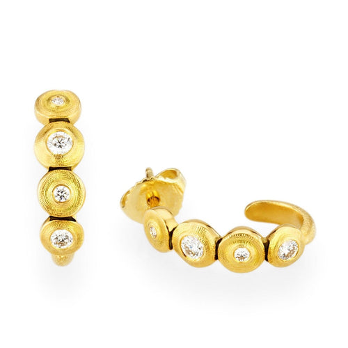 18K Four Seed Diamond Earrings - E-219D-Alex Sepkus-Renee Taylor Gallery
