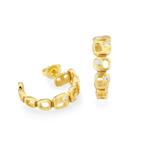 18K Totem Diamond Earrings - E-222-Alex Sepkus-Renee Taylor Gallery