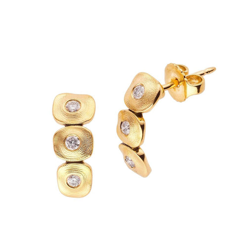 18K "Dancing Squares" Diamond Earrings - E-231D-Alex Sepkus-Renee Taylor Gallery