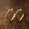 18K Quatrefoil Diamond Huggie Earrings - E-233D-Alex Sepkus-Renee Taylor Gallery