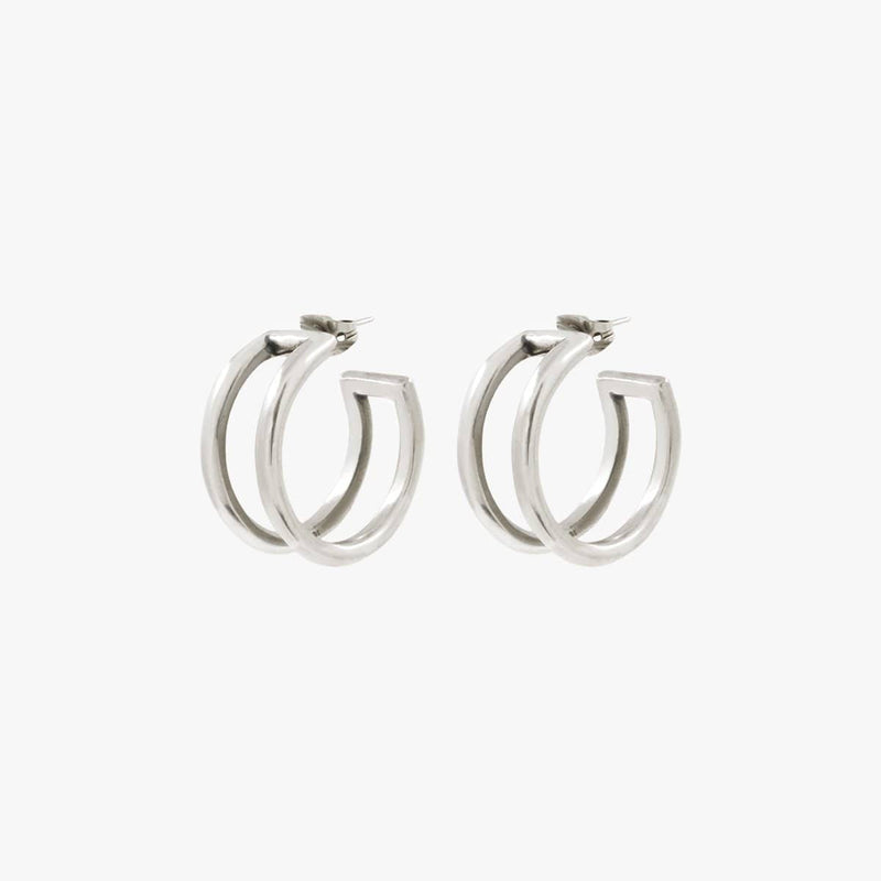 Sterling Silver Plated Earrings - E0063MET-CXC-Renee Taylor Gallery