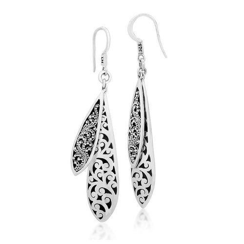 Sterling Silver Classic Medium Round Repousse Earrings - EB6534-FH355-Lois Hill-Renee Taylor Gallery