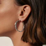 Classic Chain Asli Link Medium Hoop Earrings - EB90373-John Hardy-Renee Taylor Gallery