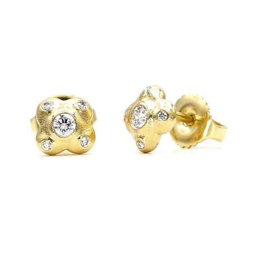 18K Flora Diamond Stud Earrings - ES-6D-Alex Sepkus-Renee Taylor Gallery