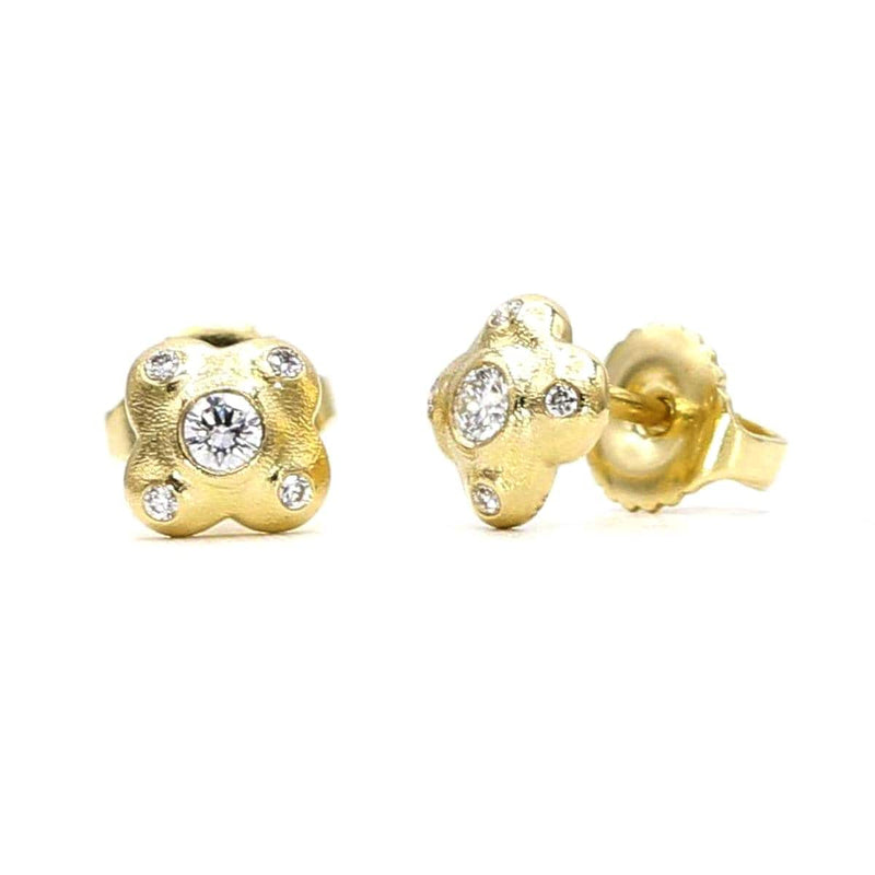 18K Flora Diamond Stud Earrings - ES-6D Pair-Alex Sepkus-Renee Taylor Gallery