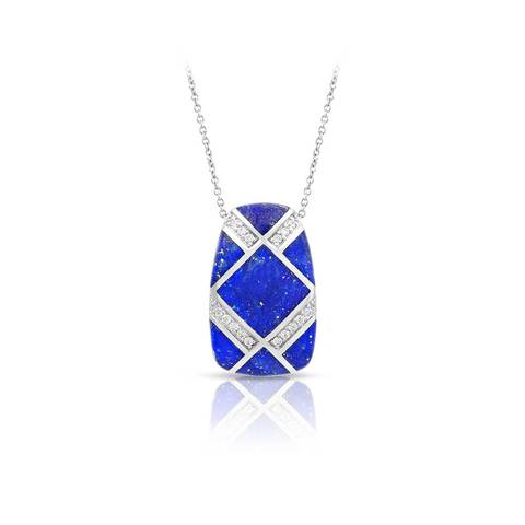 Echelon Genuine Lapis Pendant-Belle Etoile-Renee Taylor Gallery