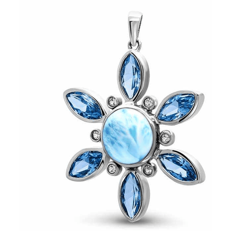 Elsa Necklace - Nelsa00-00-Marahlago Larimar-Renee Taylor Gallery