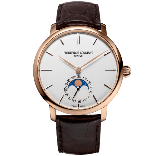 Slimline Moon Phase Automatic Watch - Brown-Frederique Constant-Renee Taylor Gallery