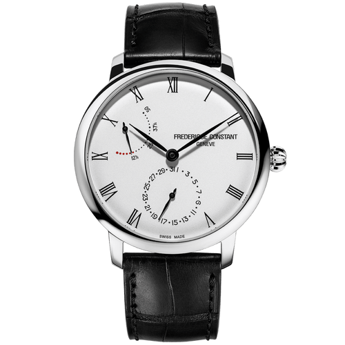 Slimline Power Reserve Automatic Watch - Black-Frederique Constant-Renee Taylor Gallery