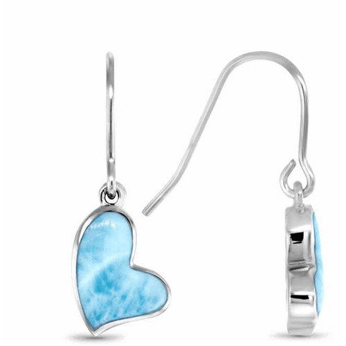 Floating Heart Earrings - Efloa00-00-Marahlago Larimar-Renee Taylor Gallery