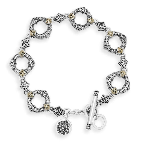 18K Yellow Gold Sterling Silver Bracelet - GBU6582-00Y46-Lois Hill-Renee Taylor Gallery