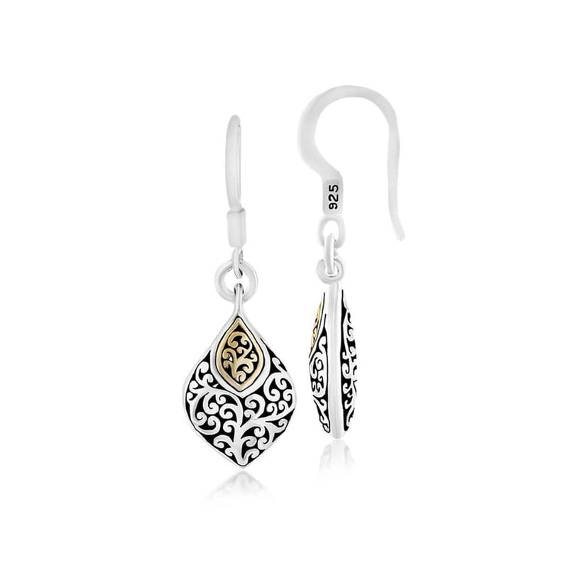 Diamond Flush Set Scatter Hoop Teardrop Dangle Earrings in Yellow Gold |  Borsheims