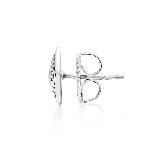 18K Yellow Gold Sterling Silver Square Stud Earring - GEU6675-PSY46-Lois Hill-Renee Taylor Gallery