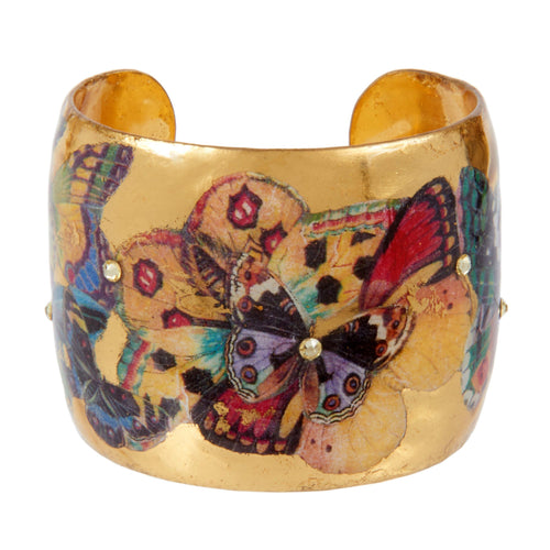 Borealis Butterfly 2" Gold Cuff - GN102-Evocateur-Renee Taylor Gallery