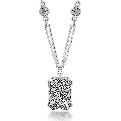 18K Yellow Gold Sterling Silver Pendant Necklace - GNU6920-16Y36-Lois Hill-Renee Taylor Gallery