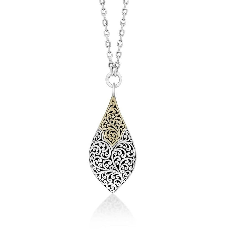18K Yellow Gold Sterling Silver Pendant Necklace - GNU6941-16Y36-Lois Hill-Renee Taylor Gallery