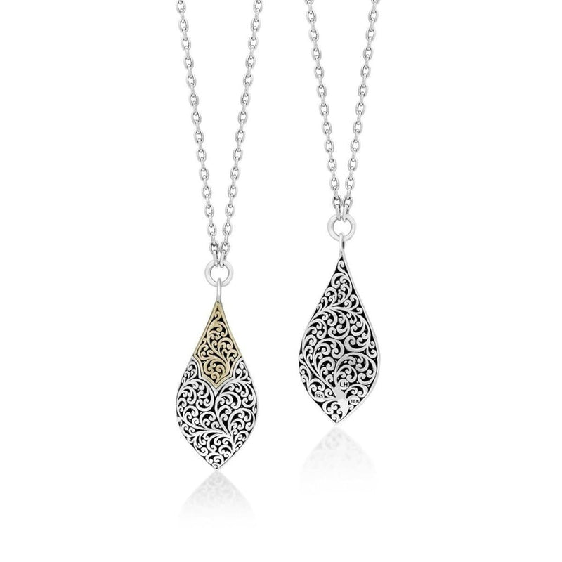 18K Yellow Gold Sterling Silver Pendant Necklace - GNU6941-16Y36-Lois Hill-Renee Taylor Gallery