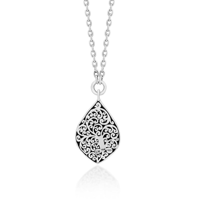 18K Yellow Gold Sterling Silver Teardrop Pendant Necklace - GNU6965-16Y46-Lois Hill-Renee Taylor Gallery