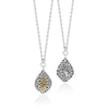 18K Yellow Gold Sterling Silver Teardrop Pendant Necklace - GNU6965-16Y46-Lois Hill-Renee Taylor Gallery