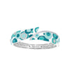 Groovy White & Aqua Bangle-Belle Etoile-Renee Taylor Gallery