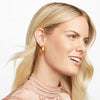 Hammered Gold Hoop Earrings - ER063G-Julie Vos-Renee Taylor Gallery
