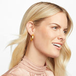 Hammered Gold Hoop Earrings - ER063G-Julie Vos-Renee Taylor Gallery