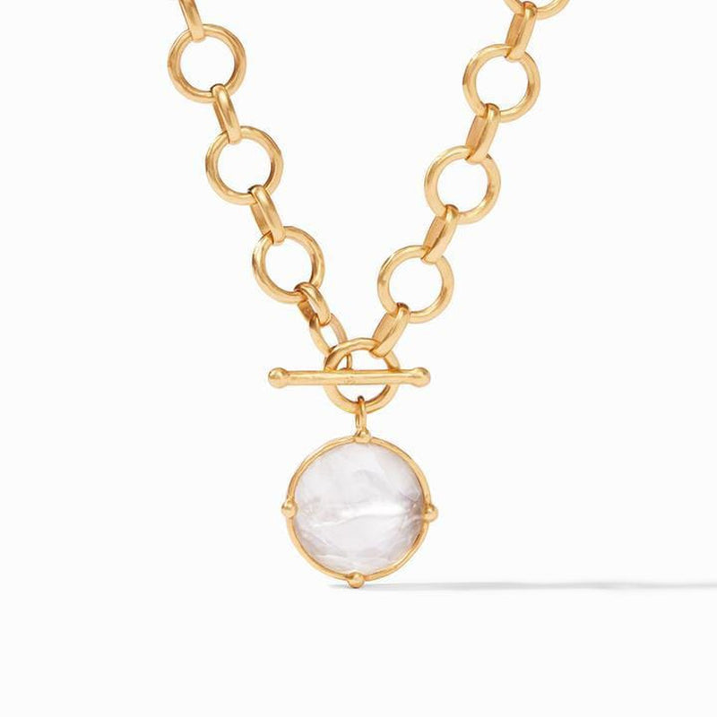 Honeybee Statement Necklace - Iridescent Clear Crystal-Julie Vos-Renee Taylor Gallery